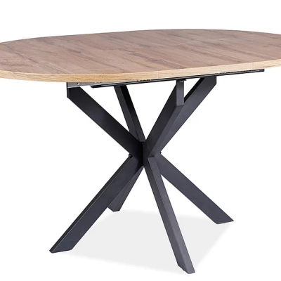 Rozkladací jedálenský stôl EVELIO - dub artisan / čierny
