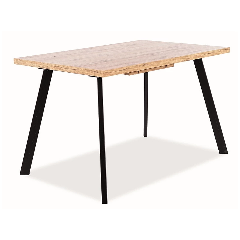 Rozkladací jedálenský stôl ARON - dub artisan / čierny