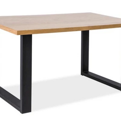 Jedálenský stôl UPTON 2 - 180x90, dub / čierny