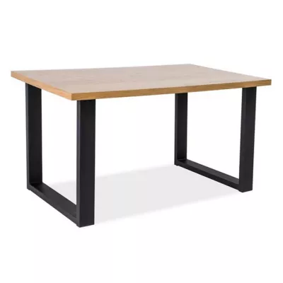 Jedálenský stôl UPTON 2 - 180x90, dub / čierny