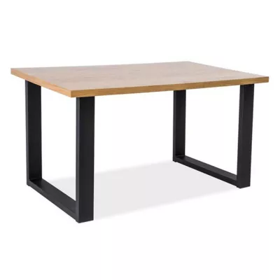 Jedálenský stôl UPTON 1 - 150x90, dub / čierny