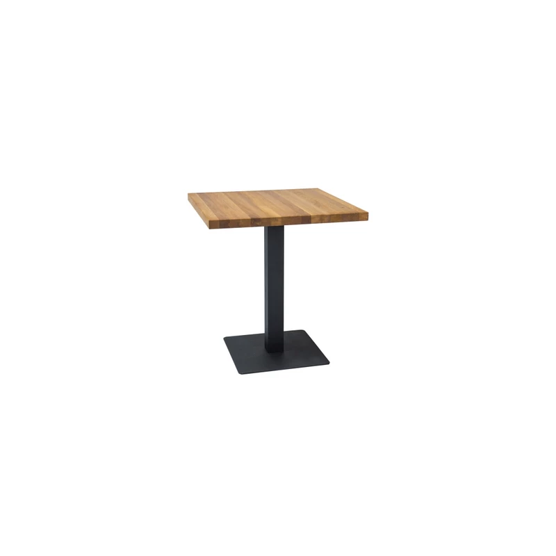 Jedálenský stôl KYRYLO 3 - 70x70, dub / čierny