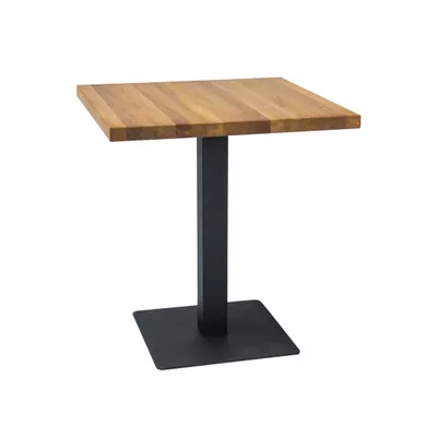 Jedálenský stôl KYRYLO 3 - 70x70, dub / čierny