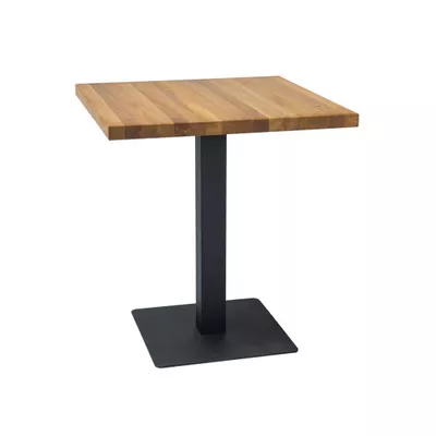 Jedálenský stôl KYRYLO 2 - 60x60, dub / čierny