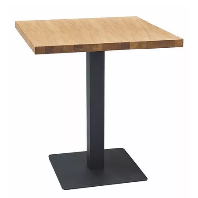 Jedálenský stôl KYRYLO 1 - 70x70, dub / čierny