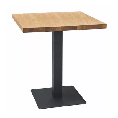 Jedálenský stôl KYRYLO 1 - 60x60, dub / čierny