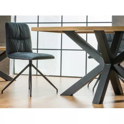 Dizajnový jedálenský stôl MARTIN 1 - 150x90, dub / čierny