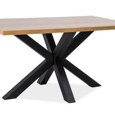Dizajnový jedálenský stôl MARTIN 1 - 180x90, dub / čierny