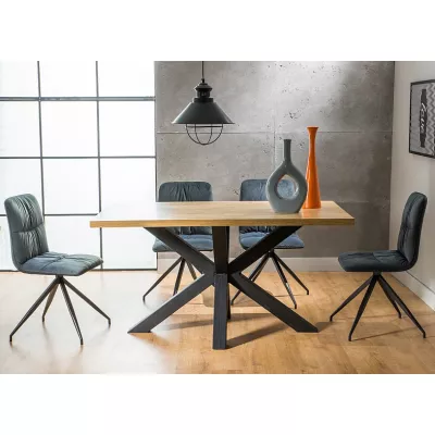Dizajnový jedálenský stôl MARTIN 2 - 150x90, dub / čierny