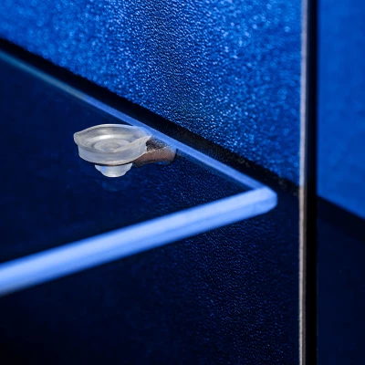 Obývacia stena s elektrickým krbom AINA - čierna / perlovo šedá