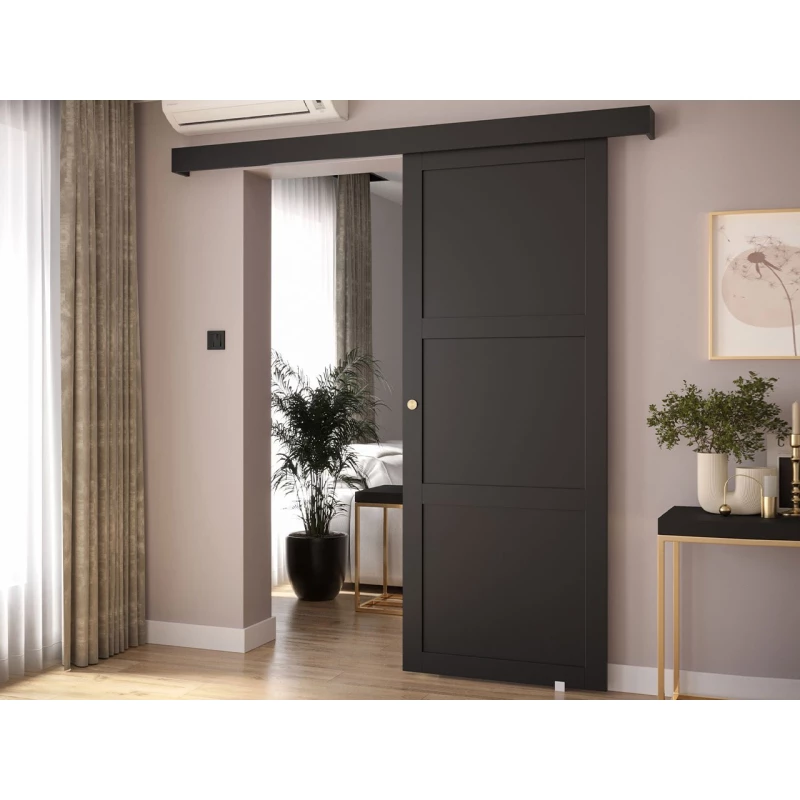 Posuvné dvere MANOLO 2 - 90 cm, čierne