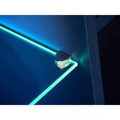 Stena do obývacej izby CHAU - tmavo modrá / dub flagstaff
