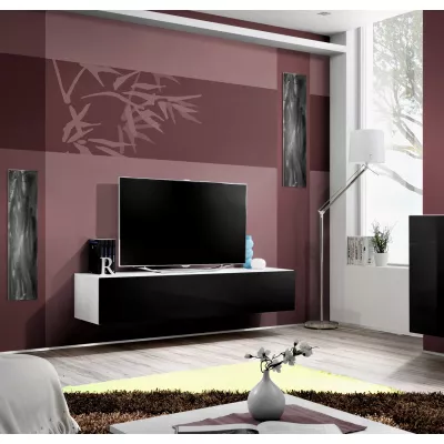 TV stolík FREYA - biely / čierny