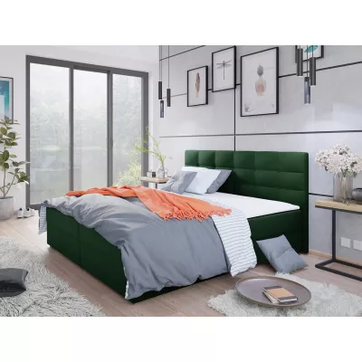 Moderná hotelová posteľ 160x200 BALJA 1 - zelená + topper ZDARMA