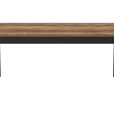 Jedálenský stôl OKAL - 180 cm, appenzelský smrek / čierny