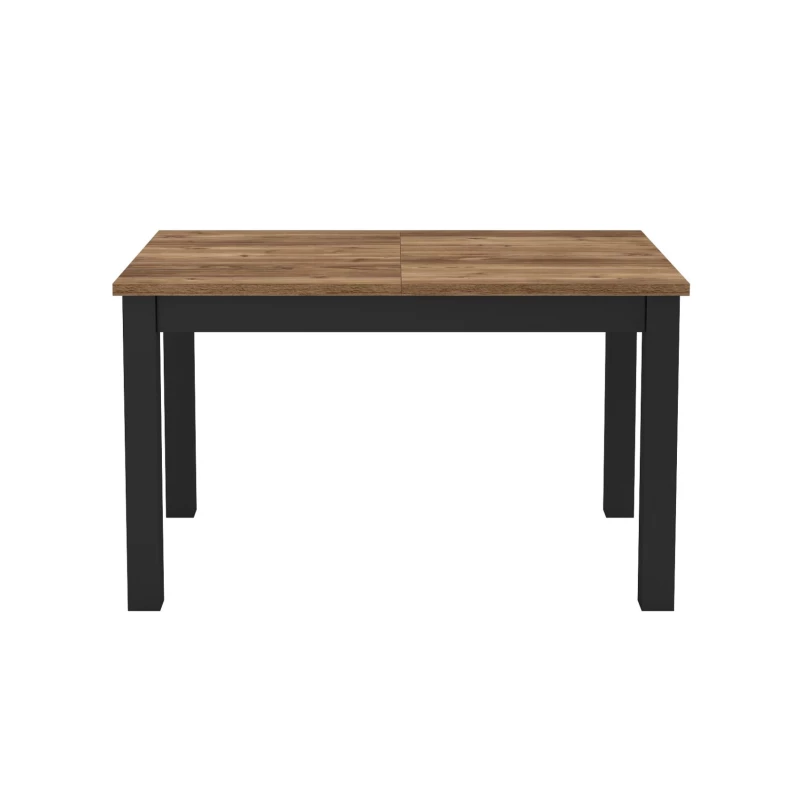 Rozkladací jedálenský stôl OKAL - 130-175 cm, appenzelský smrek / čierny