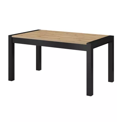 Rozkladací jedálenský stôl SONJA - 160-240 cm, dub taurus / čierny
