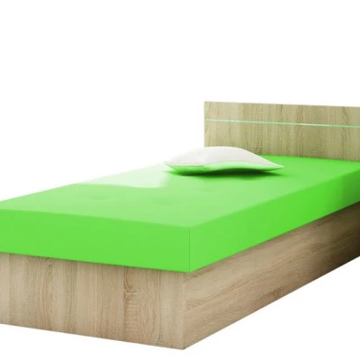 Detská váľanda s úložným priestorom 80x190 SENOMA 2 - biela / zelená