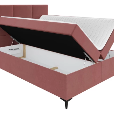 Americká jednolôžková posteľ 120x200 NIEVE - červená + topper ZDARMA