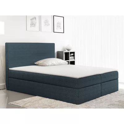 Kontinentálna dvojlôžková posteľ 200x200 MARICELA - modrá + topper ZDARMA