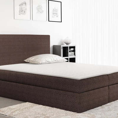 Kontinentálna dvojlôžková posteľ 180x200 MARICELA - hnedá + topper ZDARMA