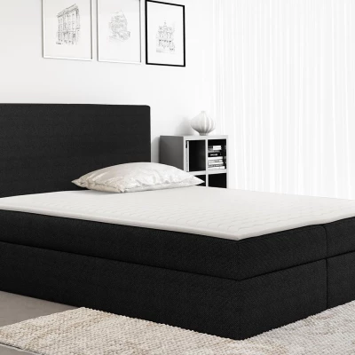 Kontinentálna dvojlôžková posteľ 160x200 MARICELA - čierna + topper ZDARMA