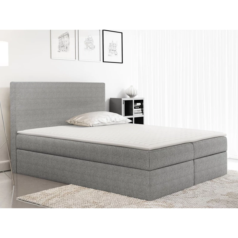 Kontinentálna dvojlôžková posteľ 160x200 MARICELA - šedá + topper ZDARMA