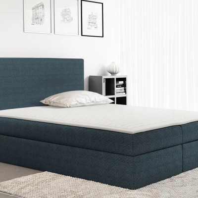 Kontinentálna jednolôžková posteľ 120x200 MARICELA - modrá + topper ZDARMA
