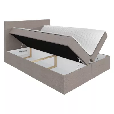 Kontinentálna dvojlôžková posteľ 200x200 MARICELA - šedá + topper ZDARMA
