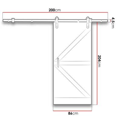 Posuvné interiérové dvere NERE - 80 cm, masívna borovica