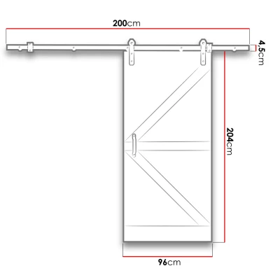 Posuvné interiérové dvere NERE - 90 cm, masívna borovica