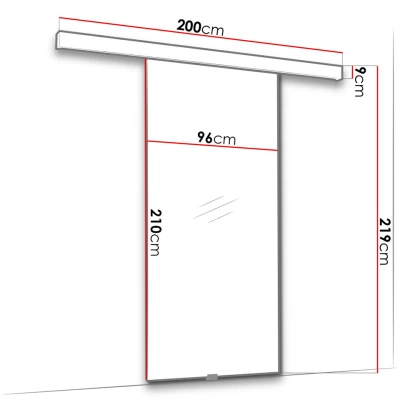 Interiérové posuvné sklenené dvere MARISOL 2 - 90 cm, pieskované