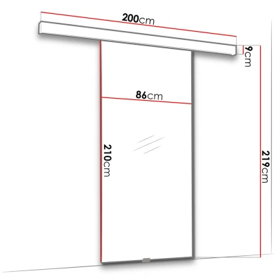 Interiérové posuvné sklenené dvere MARISOL 3 - 80 cm, pieskované