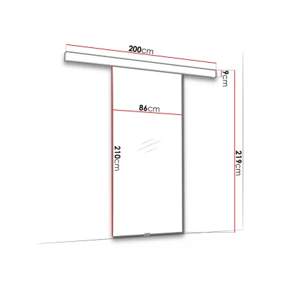 Interiérové posuvné sklenené dvere MARISOL 2 - 80 cm, pieskované