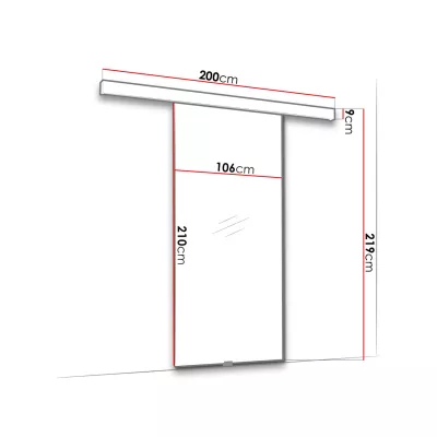 Interiérové posuvné sklenené dvere MARISOL 3 - 100 cm, pieskované