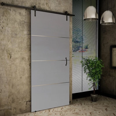 Posuvné interiérové dvere XAVIER 5 - 90 cm, antracitové