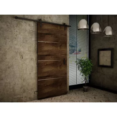 Posuvné interiérové dvere XAVIER 5 - 80 cm, jaseň tmavý