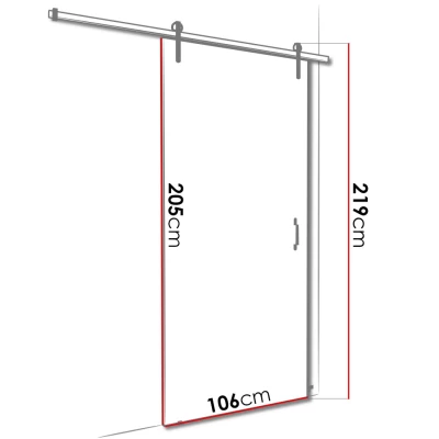 Posuvné interiérové dvere XAVIER 5 - 100 cm, jaseň tmavý