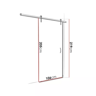 Posuvné interiérové dvere XAVIER 5 - 100 cm, jaseň tmavý