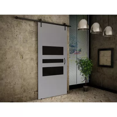 Posuvné interiérové dvere XAVIER 1 - 100 cm, čierne / antracitové