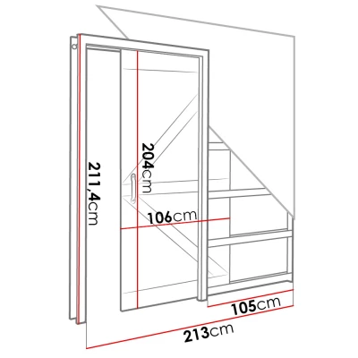 Posuvné dvere do puzdra PLACIDO - 100 cm, masívna borovica