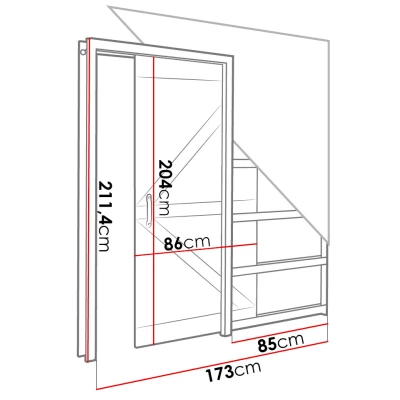 Posuvné dvere do puzdra PLACIDO - 80 cm, masívna borovica