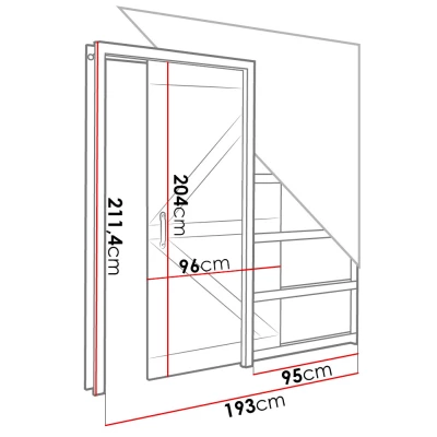 Posuvné dvere do puzdra PLACIDO - 90 cm, masívna borovica