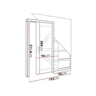 Posuvné dvere do puzdra PLACIDO - 90 cm, masívna borovica