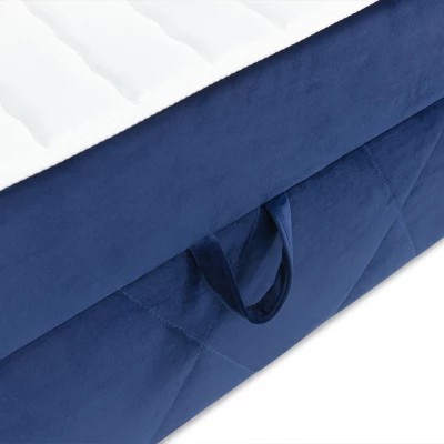 Hotelová manželská posteľ 180x200 PALMA - svetlá modrá + topper ZDARMA