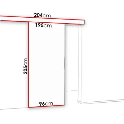 Posuvné interiérové dvere VIGRA 8 - 90 cm, čierne / jaseň tmavý