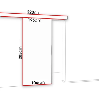 Posuvné interiérové dvere so zrkadlom VIGRA 5 - 100 cm, dub sonoma