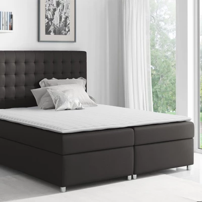 Hotelová manželská posteľ 180x200 SARITA - tmavá šedá + topper ZDARMA