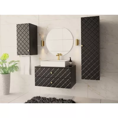 Kúpeľňová zostava PAULITA 1 - čierna + umývadlo ZDARMA