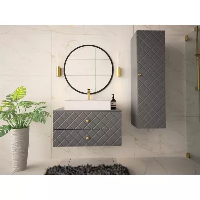 Kúpeľňová zostava PAULITA 2 - šedá + sifón a umývadlo ZDARMA